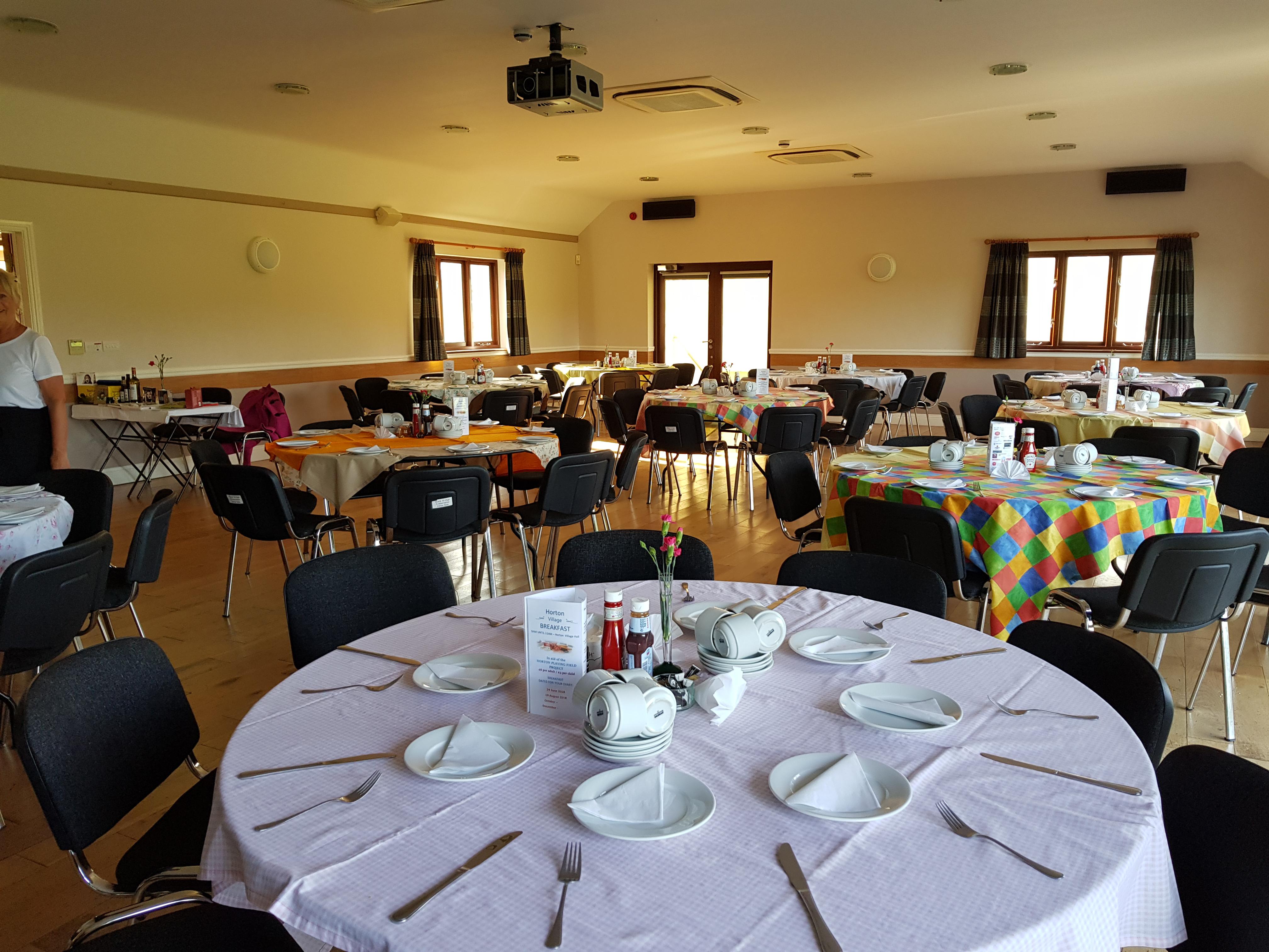 Village Hall set up for event